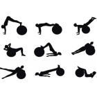 Armageddon Sports Фитнес гимнастическа топка 75 см с помпа, сребрист